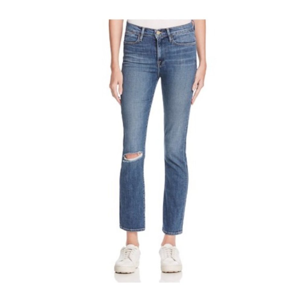 Frame Denim Le High Straight in Broadway Jeans